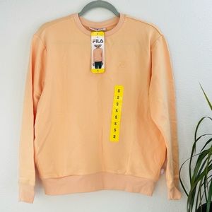 FILA peach sweatshirt hoodie orange summer pouchy